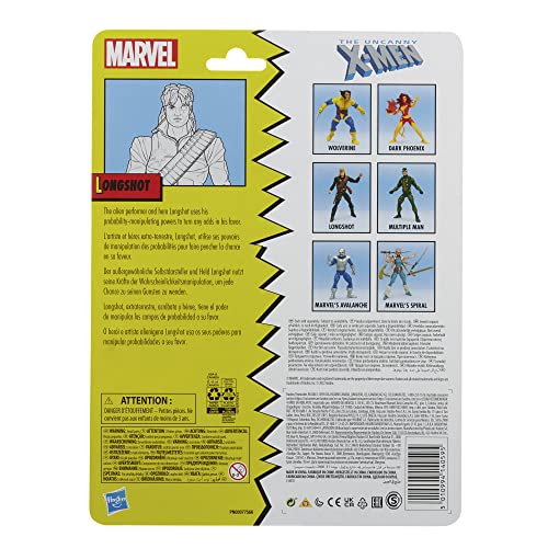 Marvel Hasbro Legends Series X-Men Longshot 6-inch Action Figure Toy, 4 Accessories, F3977, Multicolor - Image 3