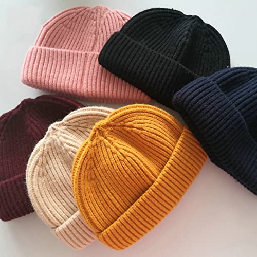 Trawler-Beanie-Watch-Hat-Roll-up-Edge-Skullcap-Fisherman-Beanie-for-Men-Women-Winter-Beanie-Hat-Warm-Knitted-Hat-Men-Knit-Cuffed-Beanie-Unisex-Cuffed-Plain-Skull-Knit-Hat-Cap