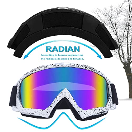Miniatura 2 de Dongzqan Gafas Snowboard Espejo, Gafas Esqui Mujer Hombre, Gafas Nieve Hombre, Gafas De Esqui, Gafas De Protección Uv Antivaho Rellenas De Espuma Para Deportes Al Aire Libre Coloridas