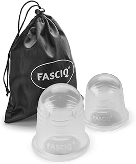FASCIQÂ® Silicone Cupping Set | Small and Large Cups | Improve Perfusion & Remove Body Waste | Massage Cups | FDA Grade Silicone | 3.14 inch - 2.16 inch