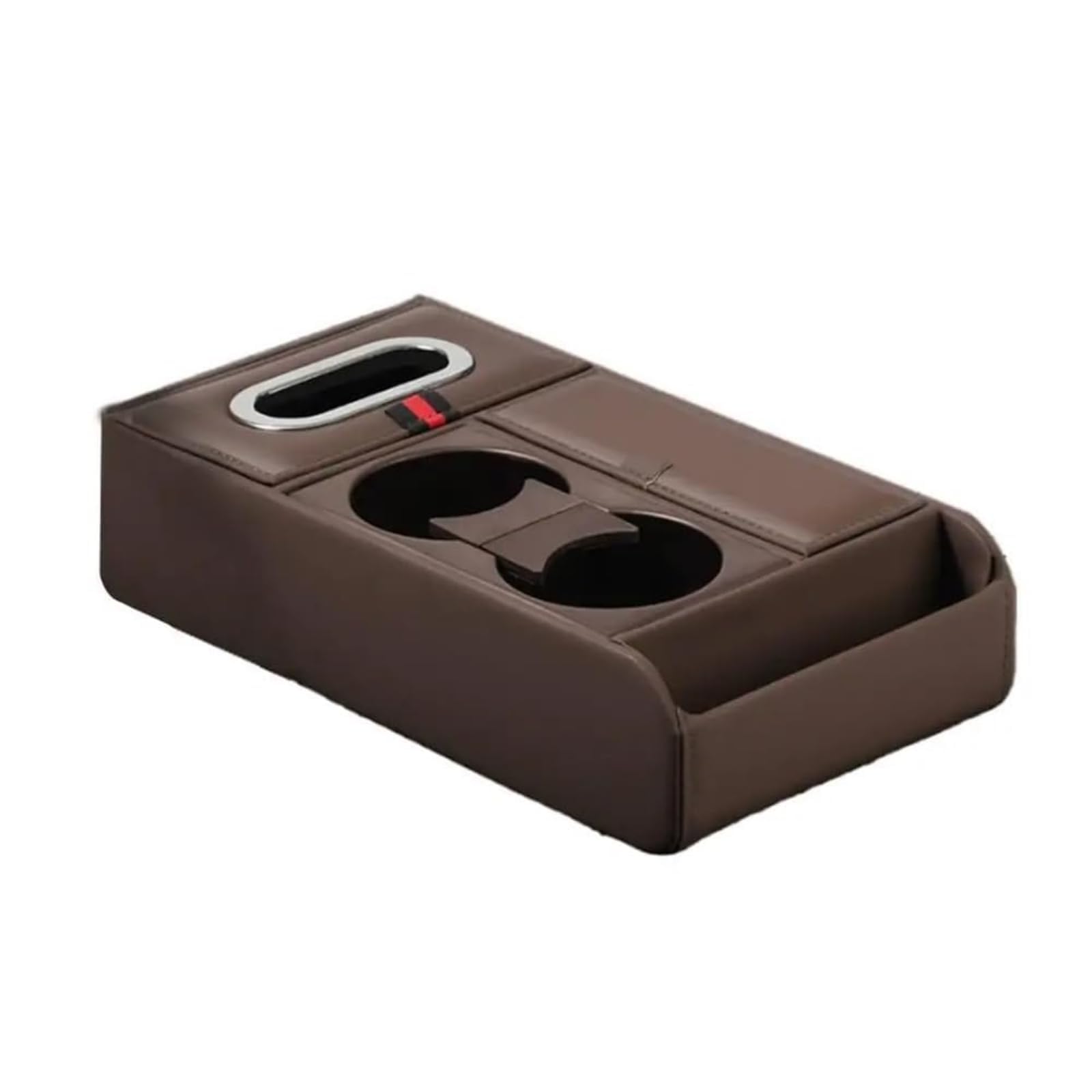Organizer per Bracciolo Auto per Ford Mondeo 1993–2022, Scatola Portaoggetti, Multiuso Tappetino per Bracciolo Auto, Accessori Interni Auto, Organizer Consolle,C Brown