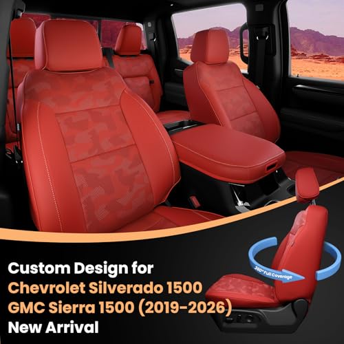 Image of 2019-2026 Chevy Silverado /GMC Sierra Seat Covers, Red Camo