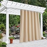 NICETOWN Patio Outdoor Curtain 95 inch Long Waterproof for Exterior Space, Home Fashion Thermal...