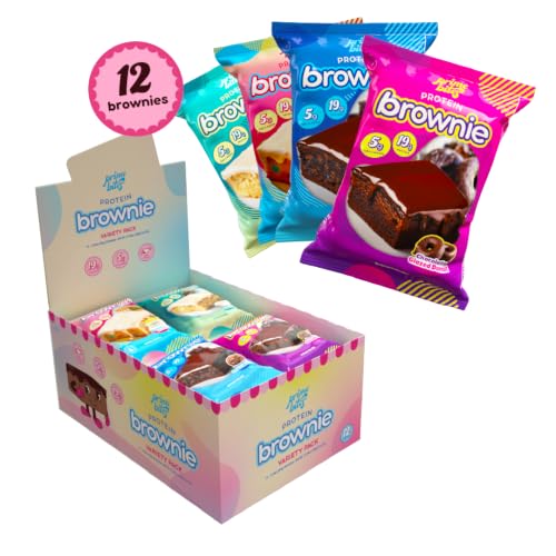 Image of Prime Bites High Protein Brownie Snack, Healthy Low Carb, Variety Pack 12ct | 19g of Protein, 5g of Collagen, Gluten-Free, Low-Sugar Treat, Delicious Protein Snack