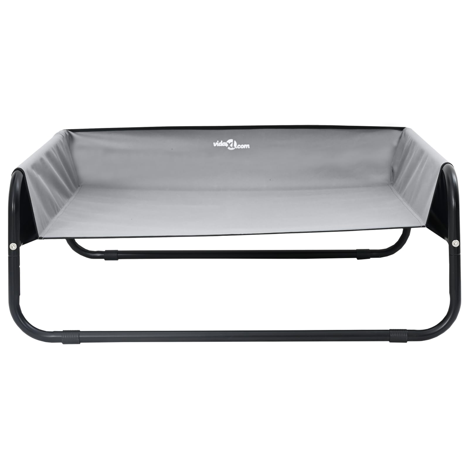 Cama elevada para perros, color gris claro, tela Oxford, estructura de acero, refrescante, 57 x 57 x 24 cm, para perros medianos y medianos
