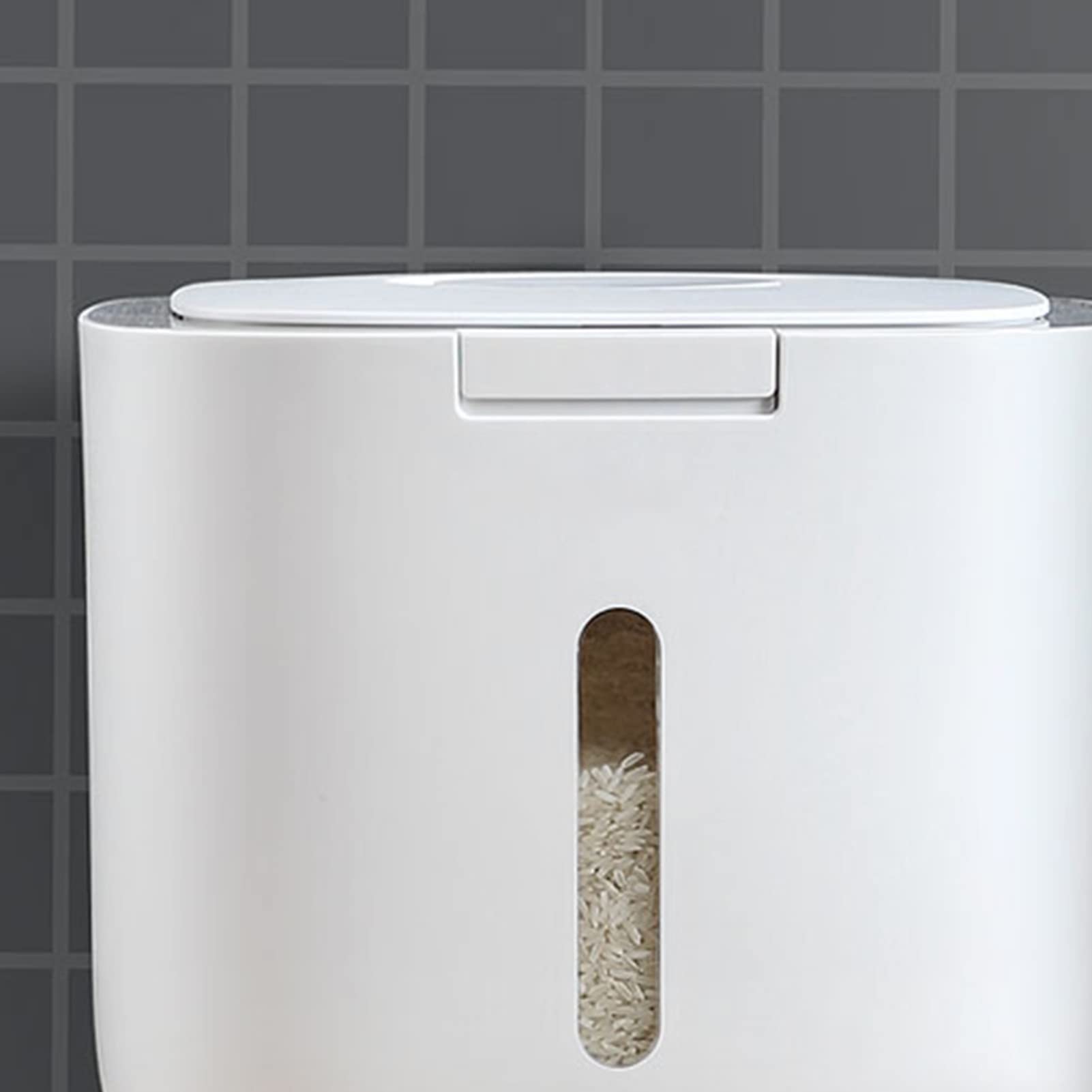 LFYNB Rice storage container Kitchen Storage Box Grain Jar Moisture-Proof Nano Bucket Sealed Organizer (Color : Gray)