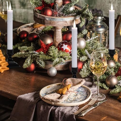 Image of Wondise Flameless Window Candles with Timer & Remote, Battery Operated LED Flameless Flickering Holiday Candles with Removable Holder and Suction Cups for Christmas Thanksgiving Home Decoration