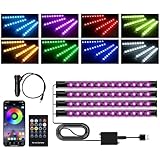 車用LEDテープ 48LED テープライト RGB USB式 シガー式 高輝度 雰囲気 車内装飾 フットランプ インテリア 無限調色 無段階調光 音による変色 足下照明 サイズ調節可能 スマホアプリコントロール