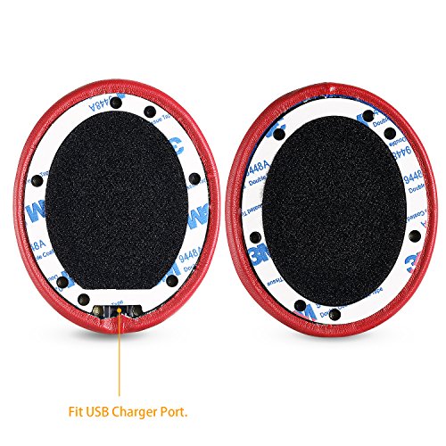 Studio 2.0 Replacement Earpads - JECOBB Almohadillas para Oreja con Cuero de Proteína y Espuma de Memoria para Beats Studio 2 Wired/Wireless, Audífonos Over-Ear B0500 / B0501 de Dr. Dre SOLO (Rojo) miniatura 4