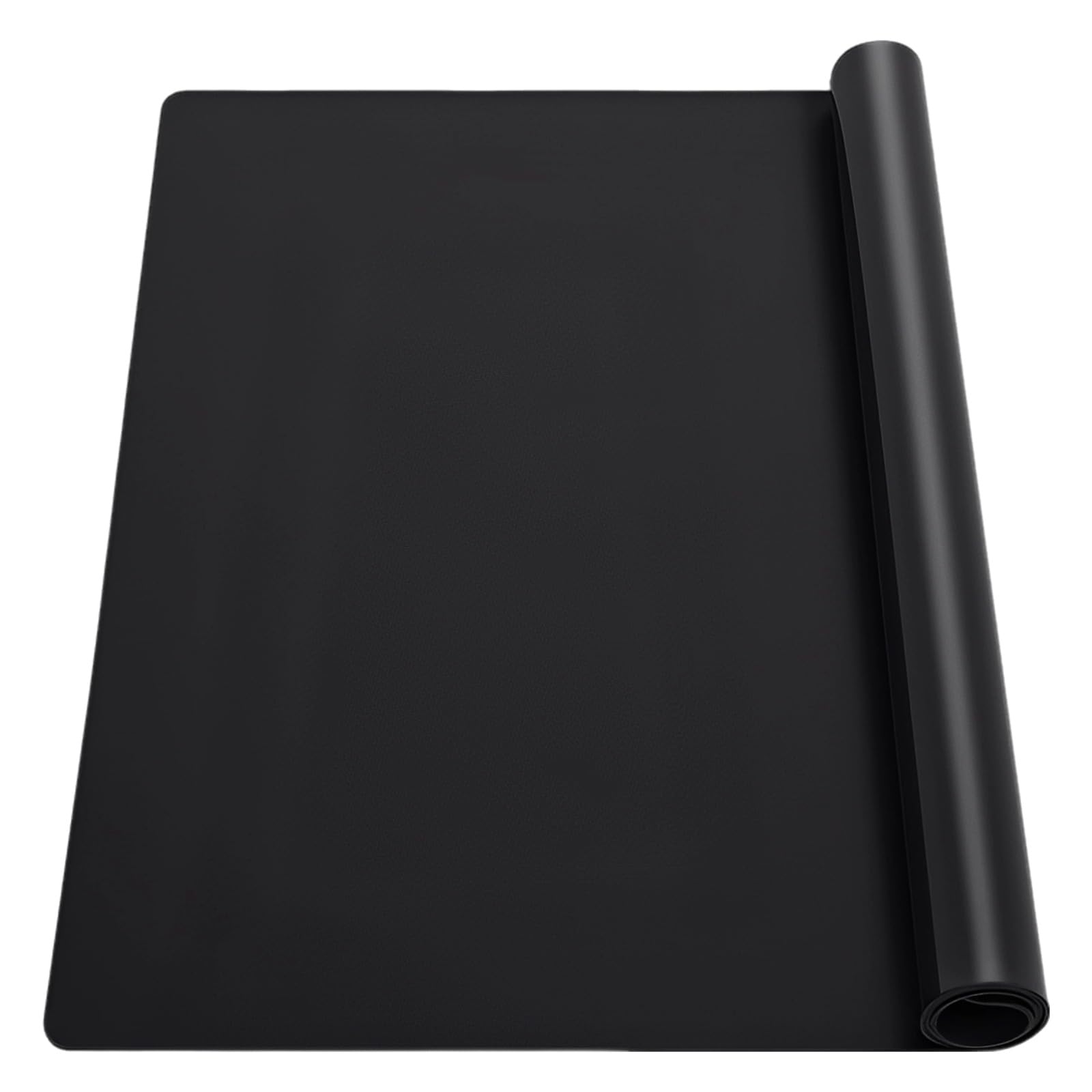 Tapis protecteur pour plaque à induction, 52 x 78 cm, housse en silicone pour table de cuisson, protection contre les rayures et les taches, découpable, facile à nettoyer, noir mat