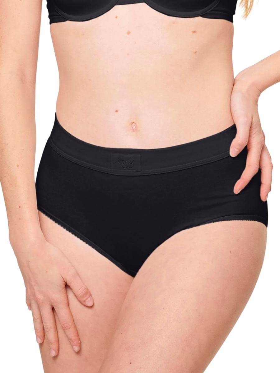 Sloggi Women's Black Double Comfort Maxi 2 Pack Briefs - Size 20