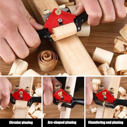 9 Zoll Verstellbarer Schabhobel, Handhobel, Handhobel Holz, Holz Hobelmaschine Handhobelmaschine, Mit 6 Ersatzklingen Zum Hobeln Und Schneiden Von Holzbearbeitungswerkzeugen