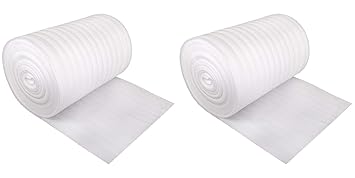 Veeshna Polypack EPE Foam Roll 3mm Thickness (19 inch x 10 Meter, Pack of 2)