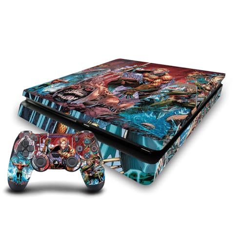 Autocollant de jeu Aquaman pour console PS4 Slim et manette de jeux vidéo
