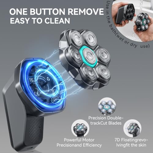 Image of kensen 7D Electric Head Shaver for Bald Men, Electric Razor for Men