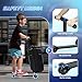 MOMOKOVA 2-in-1 Folding Scooter Luggage for Kids & Adults, 3-D Hardshell Ride-On Scooter Suitcase with Adjustable Handle & Silent Wheels, Lightweight Travel Suitcase for Children Teens