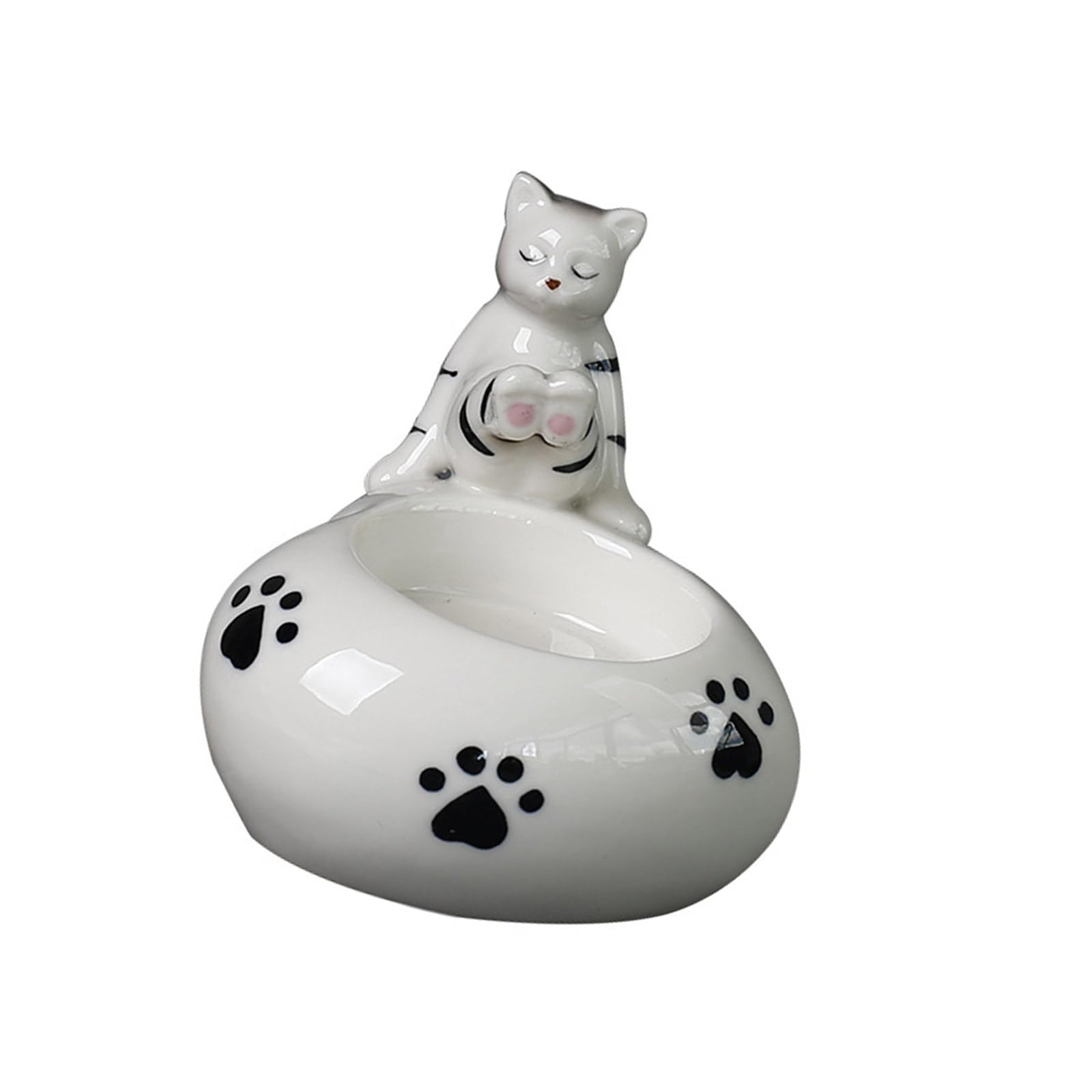 Kalttoy Grey Unique Puss Oriented Ceramic Flame Cup Artisanal Workmanship Permanent Lavender Scent For Ease Puss Lover Home Presentexclusive Earthenware Flame