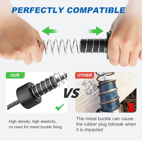 Image of Zipline Spring Brake, 13.1ft Extra Long Heavy Duty Stainless Steel Zipline Brake Stopper, Zip Line Kit for Backyard Spring for 3 /16 1 /4 5 /16 3 /8 inch Cable