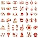 40PCS Game Day Charms for Bracelet Making Enamel Football Charms for Bracelet Necklace Earrings Jewelry Making DIY Football Mom Accessories Gifts (Red White)