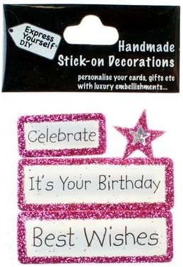 Best Wishes Celebrate It's Your Birthday DIY Greeting Card Toppers