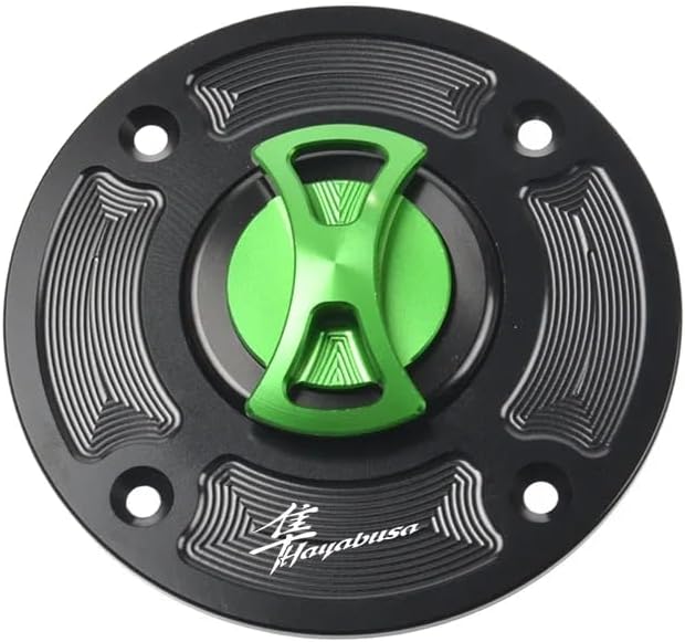 Keyless Motorcycle Fuel Gas Tank Cap Cover for Suzuki Hayabusa GSXR 1300 1999-2007 2000 2001 2002 2003 2004 2005 2006 (Black)