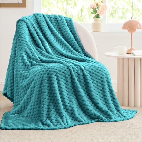 Image of BEDELITE Teal Throw Blanket for Couch, Soft Cozy Gifts for Women, 50 * 60