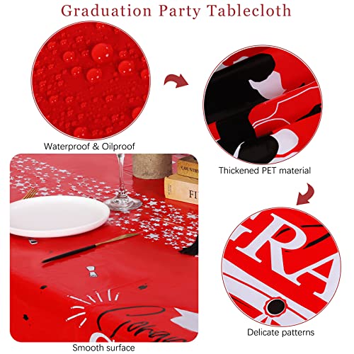Durony DY0429 3 Pack Graduation Tablecloth 108 X 54 Inch Large Size Plastic Rectangle Graduation Table Covers thumb #3