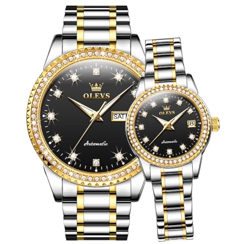 Image of OLEVS Men Watch Wooden Accent Band Multi Function Dial Luminous Waterproof Casual Luxury Business Watch