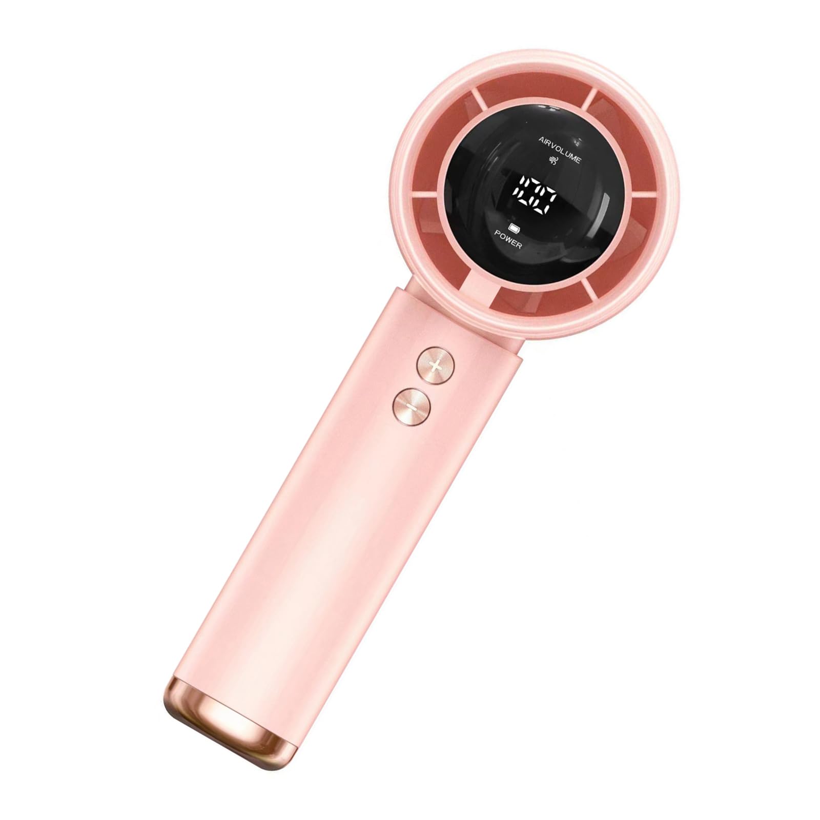 Ventilador de mano de 3000 mAh recargable con pantalla digital y 100 velocidades