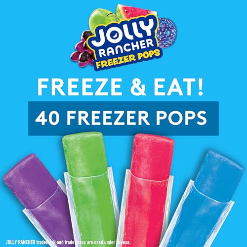 Image of Jolly Rancher Freezer Pops Variety Pack, Fruit Flavored Ice Pops, 40 Count