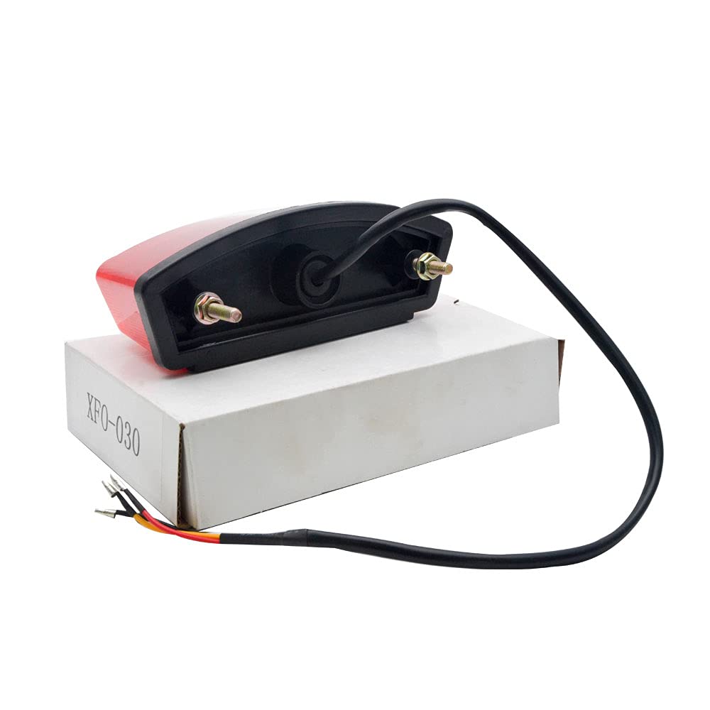 Baceyong 1x 12V Luces de Freno Traseras Universales para Motocicleta, Luz de Freno Trasera, Luz de Placa de Matrícula