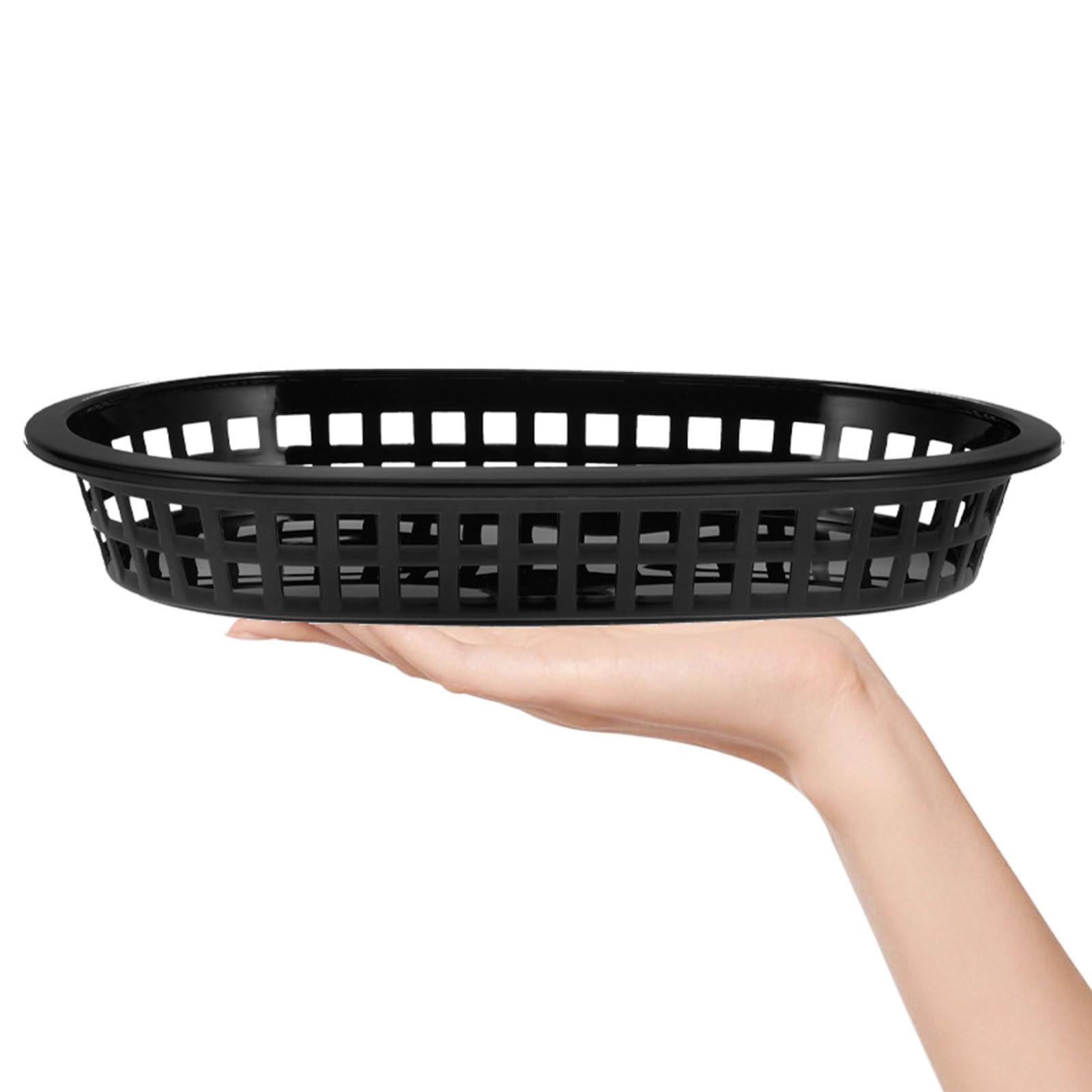 Healvian Lot De 12 Paniers En Plastique En Forme De Bateau Pour Restauration Rapide Barquettes Pour Frites Burgers Fruits Et Collations Présentation Pratique Pour Restaurant Et Maison