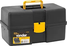 Vonder, Caixa Para Ferramentas, Plástica, Com 2 Bandejas, 37,0 Cm X 22,0 Cm X 20,0 Cm, Vd 2001.