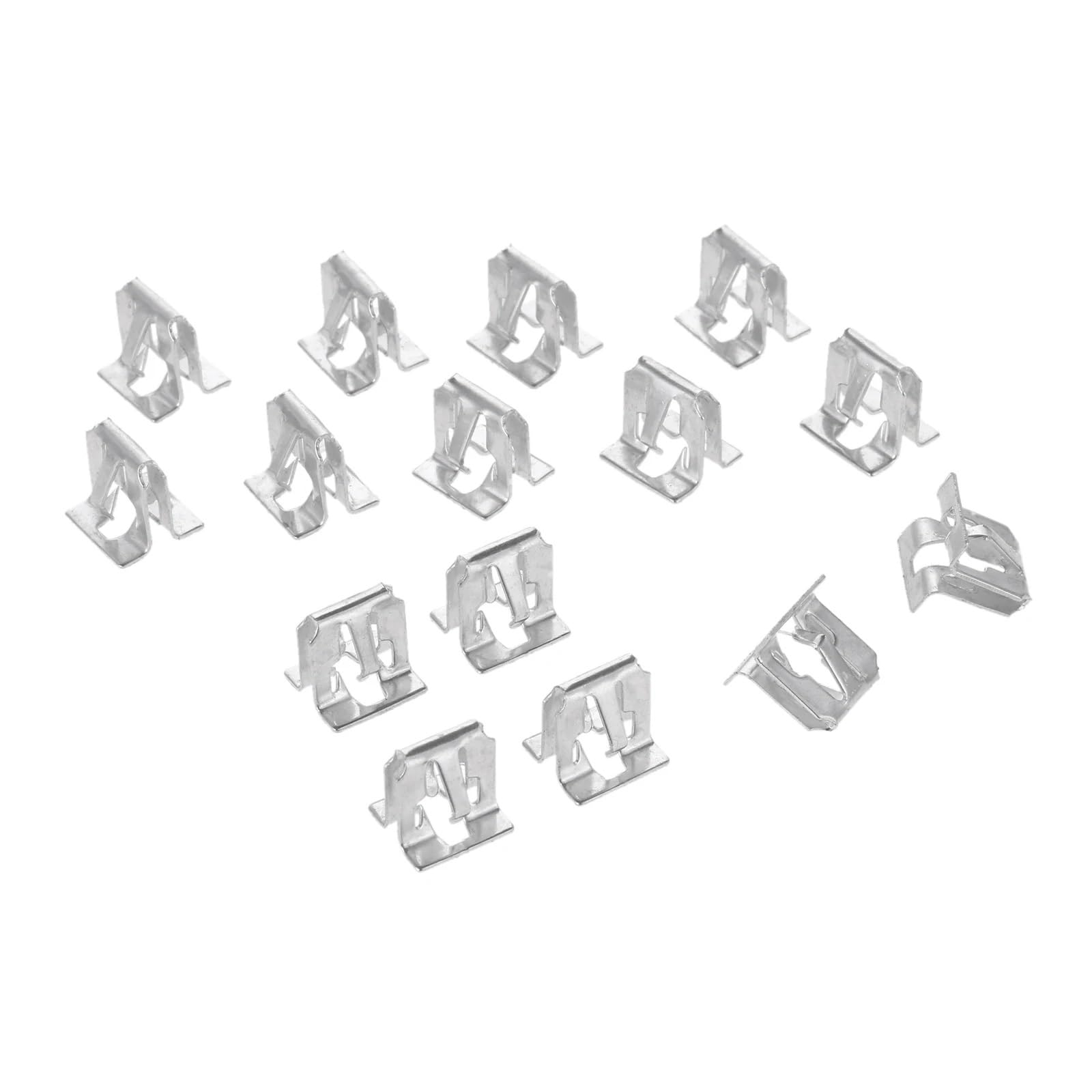 YTQMoreBNZ 20pcs Instrument Panel Snaps Clips U-word CD Panel Fastener Universal CD Panel Snaps Radios Buckle Metal Rivets(A)