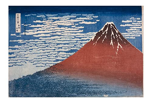 Hokusai Fine Wind Clear Morning extra large pour salon zen japonais