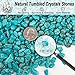 EZEELAI Tumbled Chips Stones Green Turquoise Crushed Crystal Quartz 3 Lb, Polished Natural Aquarium Gravel Rocks Gemstone Pebbles for Fish Tank, Vase Fillers, Succulent Plants Decor