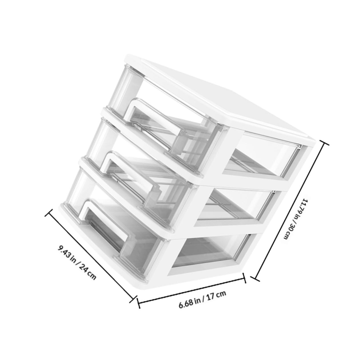 ifundom Cassettiere Componibili Trasparenti a Tre Strati in Plastica Pp Leggere e Pratiche per Organizzare Oggetti in Bagno e Sala da Pranzo Design Semplice e Raffinato