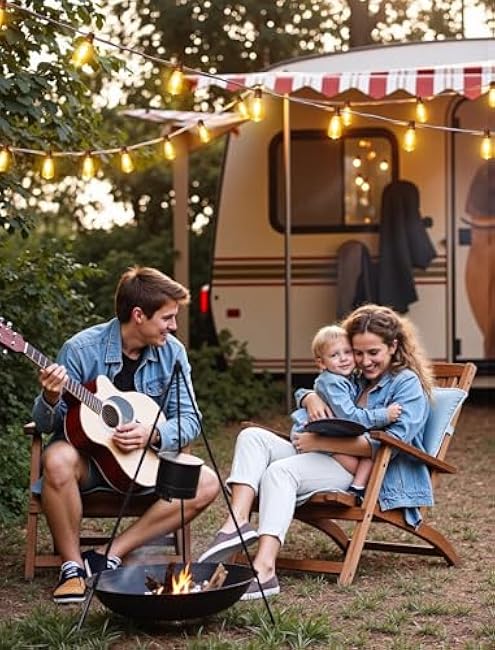 48FT Solar String Lights Outdoor with Remote, Waterproof Dimmable Patio Lights with 15+1 LED ST38 Bulbs 3 Modes Hanging Lighting for Backyard