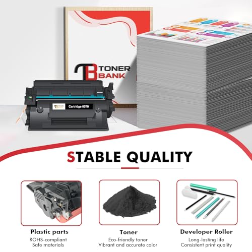 Image of 057H Black High Yield Toner Cartridge Replacement for Canon 057H 057 CRG-057H MF445dw MF455dw Toner for ImageCLASS MF448dw LBP226dw LBP227dw MF449dw MF445 LBP220 LBP230 MF440 MF450 Printer 2-Pack