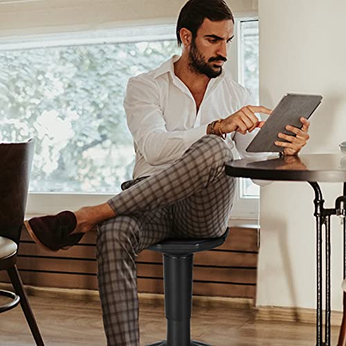 Giantex Wobble Chair Adjustable-Height 23 Inch Active Learning Stool Sitting Balance Chair For Office Stand Up Desk (Black) #TOP4