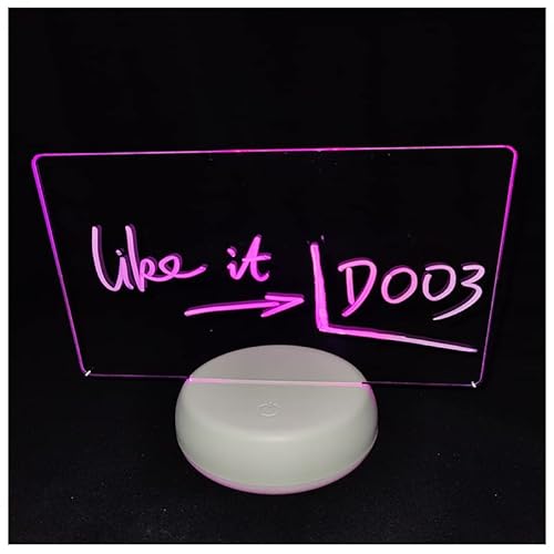 Aitisi Acrylic Dry Erase Board With Stand As A Glow Memo Led Letter Message Board Note Glass Led Board White Board For Office School Home With Multicolor Light Widescreen Styling #TOP10