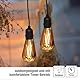 hellum Hängelampe mit Batterie und Fernbedienung outdoor 2er Set, goldene Glühbirne mit Batterie und Timer, ST64, Ø 6,4 x 13,8cm, Hängelampe für außen mit Fernbedienung, Deko Hochzeit 151411