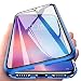 Produktbild Yichxu für Samsung Galaxy A52s 5G/A52 5G/4G Hülle Magnet, Magnetische Adsorption Handyhülle für Samsung A52s 5G/A52 5G/4G, 360 Grad Gehärtetes Glas Panzerglasfolie Durchsichtige Schutzhülle, Blau