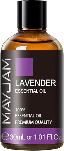 Lavender Essential Oil 30ML 1.01FL.OZ, MAYJAM Pure Aromatherapy Lavender Oil for Massage, Diffuser, Soap Making, Long Lasting Scents