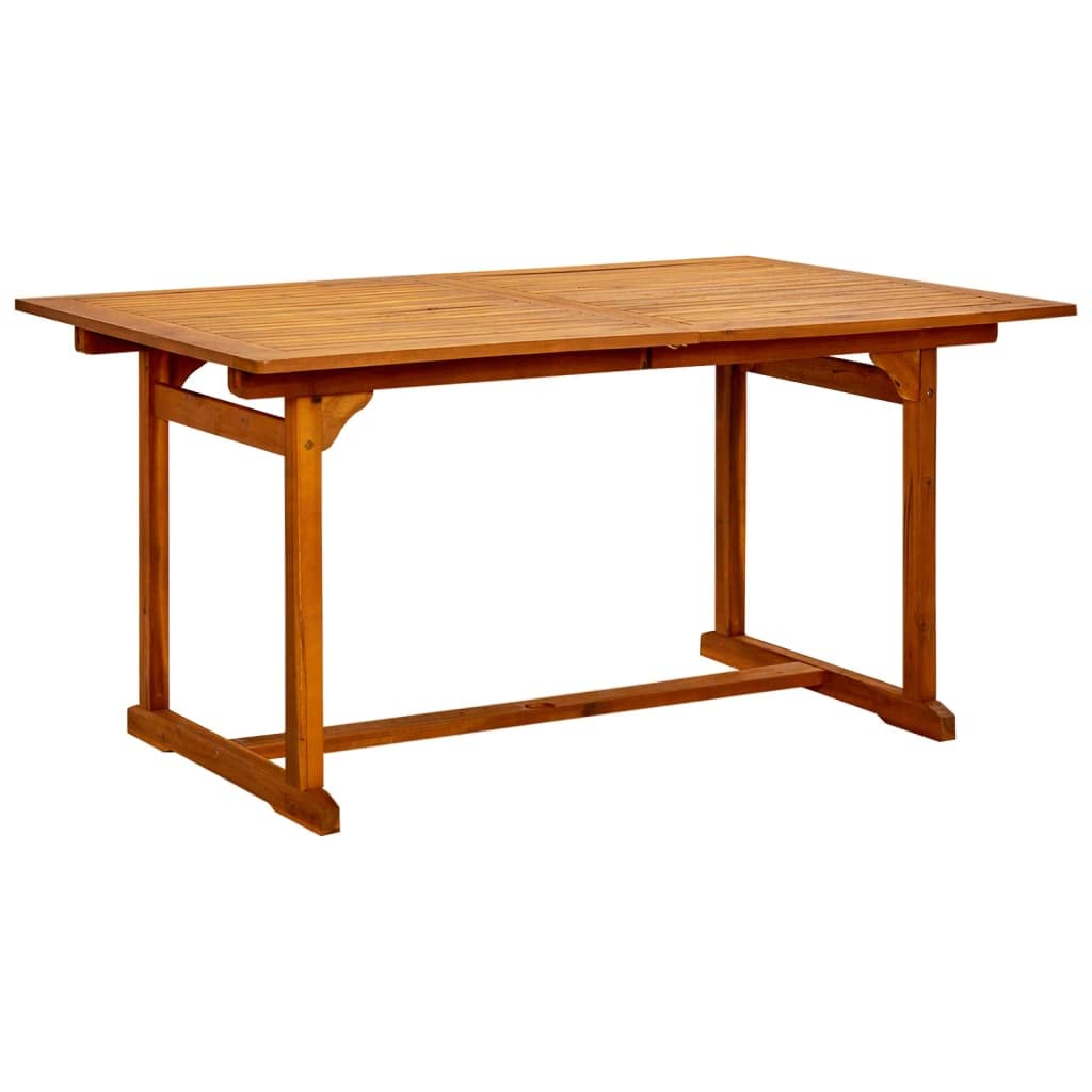 Tavolo da Giardino Allungabile in Legno Massello di Acacia per Esterni, Resistente agli Agenti Atmosferici e Facile da Pulire, Ideale per Terrazza, Patio o Giardino