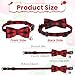 JJUNW 6Pcs Cats Bowtie Collar with Bell, Breakaway Cats Collars, Classic Plaid Kitten Cat Collars Adjustable Cat Bowtie Collar with Pendants for Quick Release for Small Pet