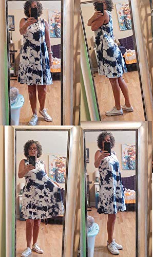 BEUFRI Sundress for Women Summer Casual Sleeveless Swing T Shirt Dresses Beach Cover up Tank Dress with Pockets4