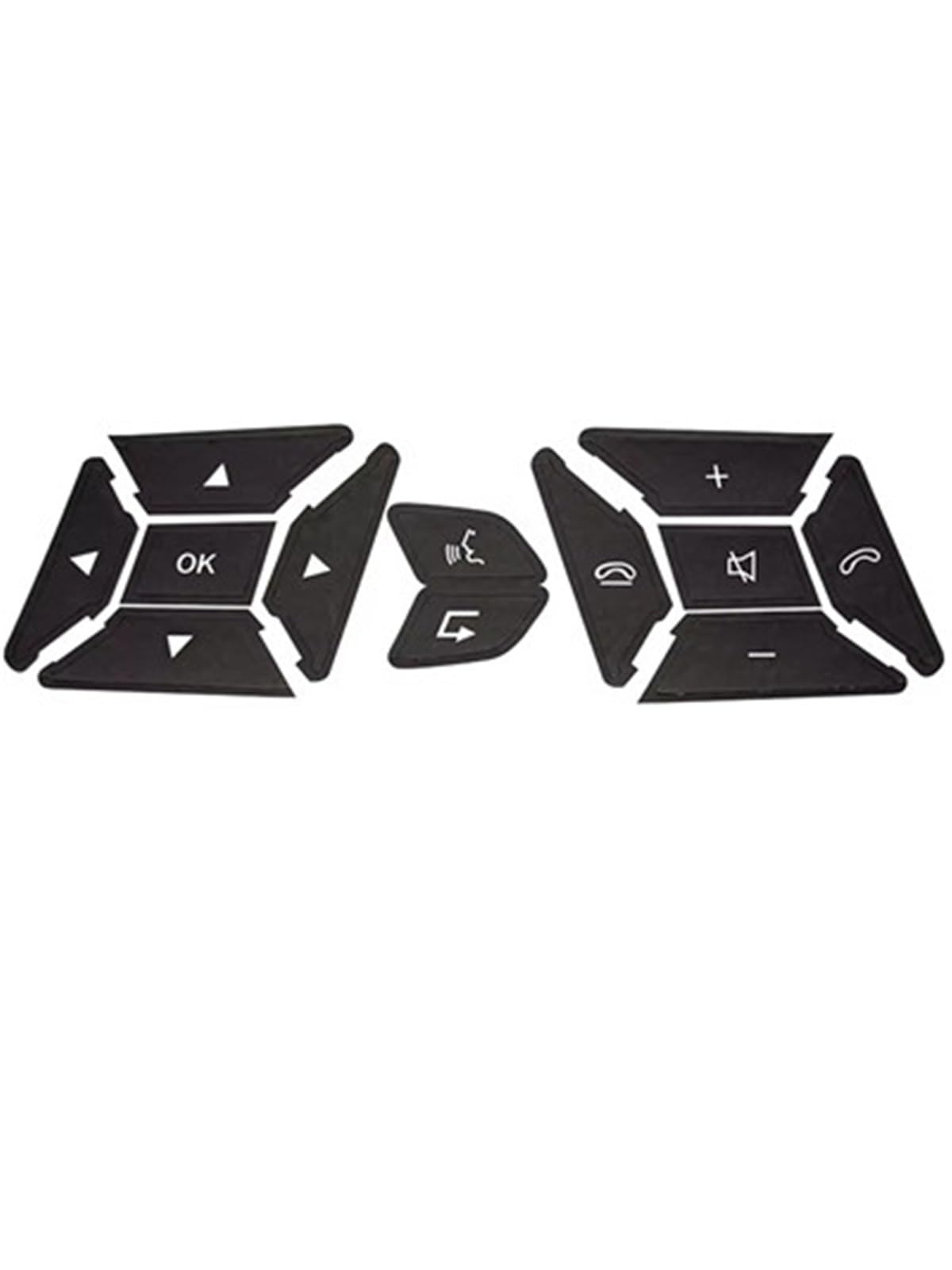 Button Trim Compatible with Benz E Class W212 W207 A207 E200 E220 E250 E300 E350 Car Steering Wheel Button Stickers(Style B)