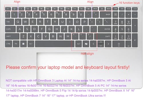 Protector de teclado para HP OmniBook 5 16" y OmniBook 3 15.6" miniatura 2