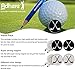 Adhere Golf Ball Markers Personlized Logo Enamel with A Strong Magnetic Hat Clips A Premium Golf Gifts for Golfer (Style L Golf Club 2pcs White+2pcs Black)